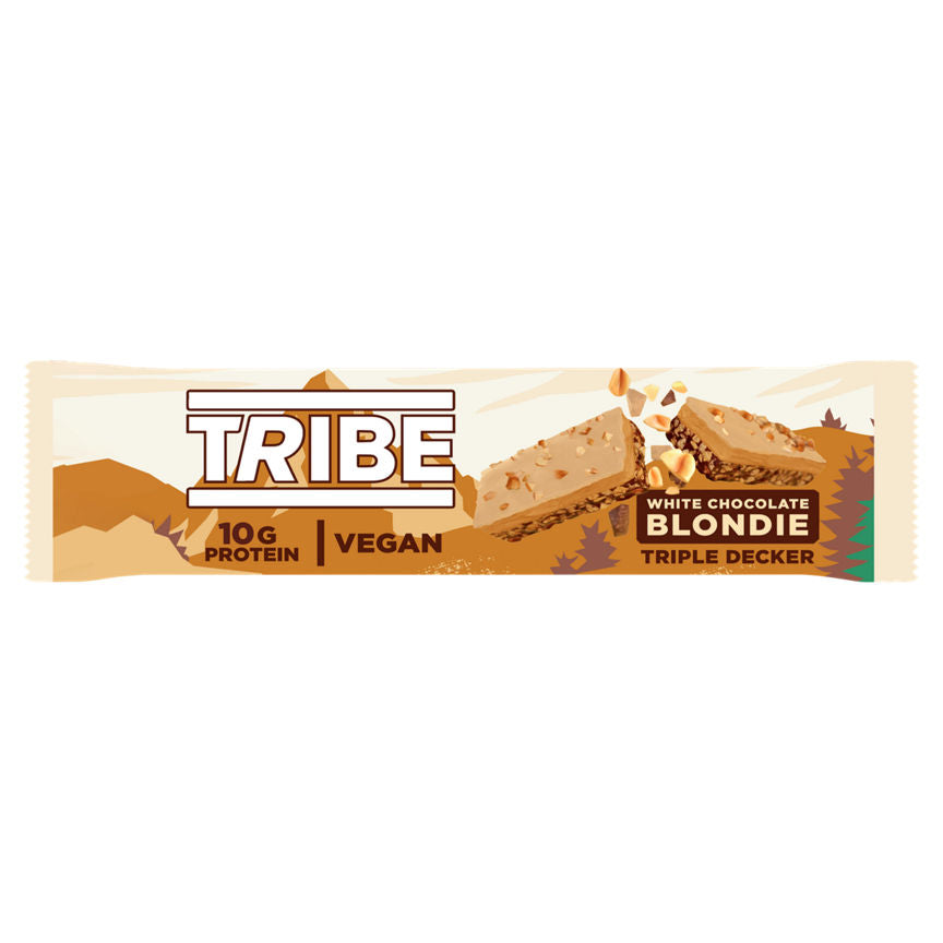 Tribe White Chocolate Blondie Triple Decker 45g GOODS ASDA   