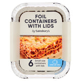 Sainsbury's Foil Containers with Lids x6 GOODS Sainsburys   