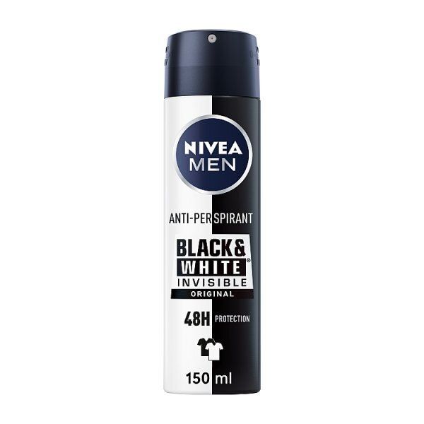 NIVEA MEN  Black & White Anti-Perspirant Deodorant 150ml GOODS Superdrug   