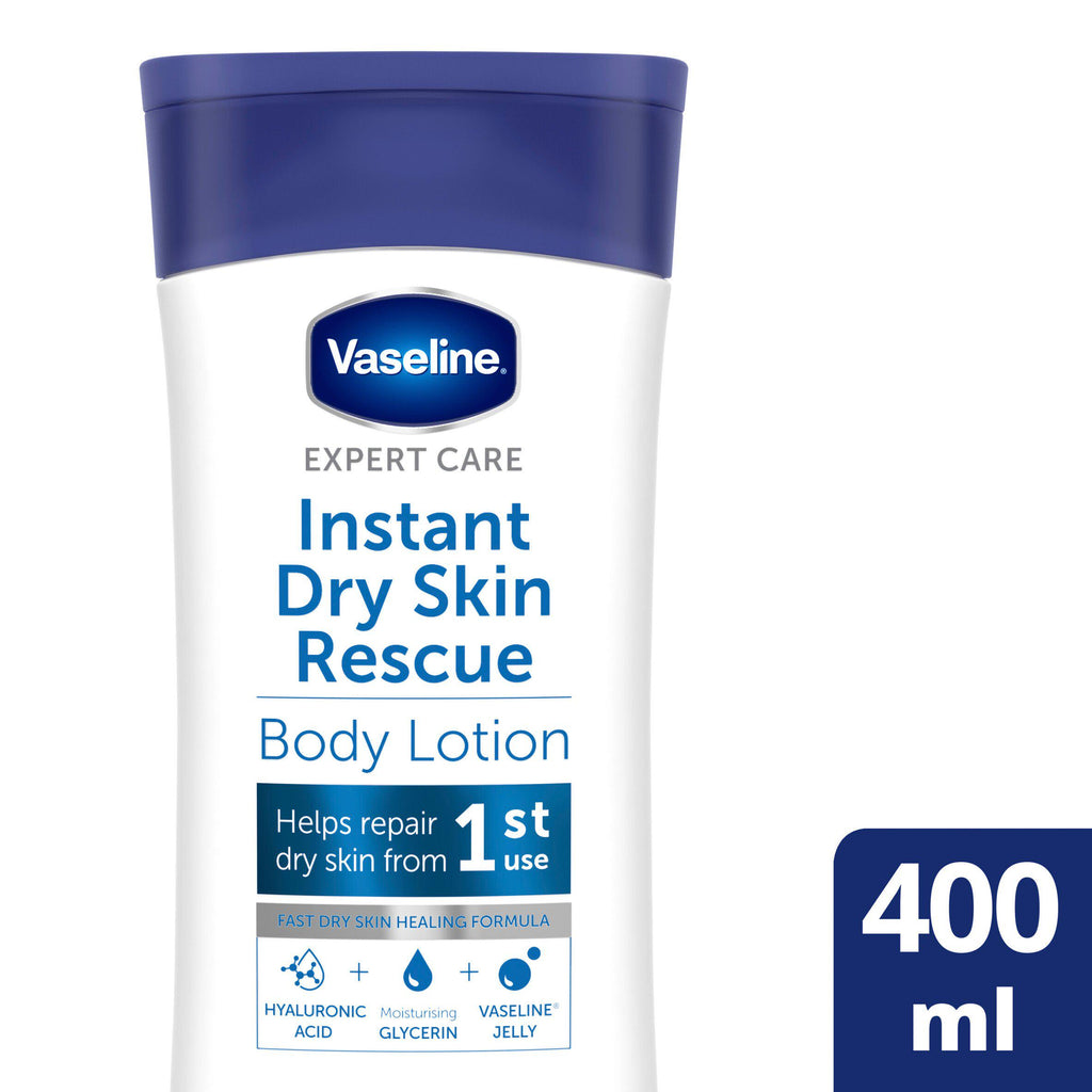 Vaseline Expert Care Instant Dry Skin Rescue Body Lotion Cream Bottle 400ml