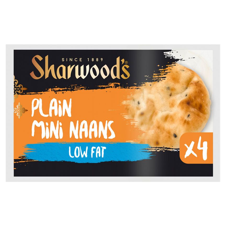 Sharwood's Plain Low Fat Mini Naans X 4 GOODS ASDA   