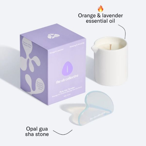 The Oh Collective Rub Me Tender Massage Oil Candle & Gua Sha GOODS Superdrug   