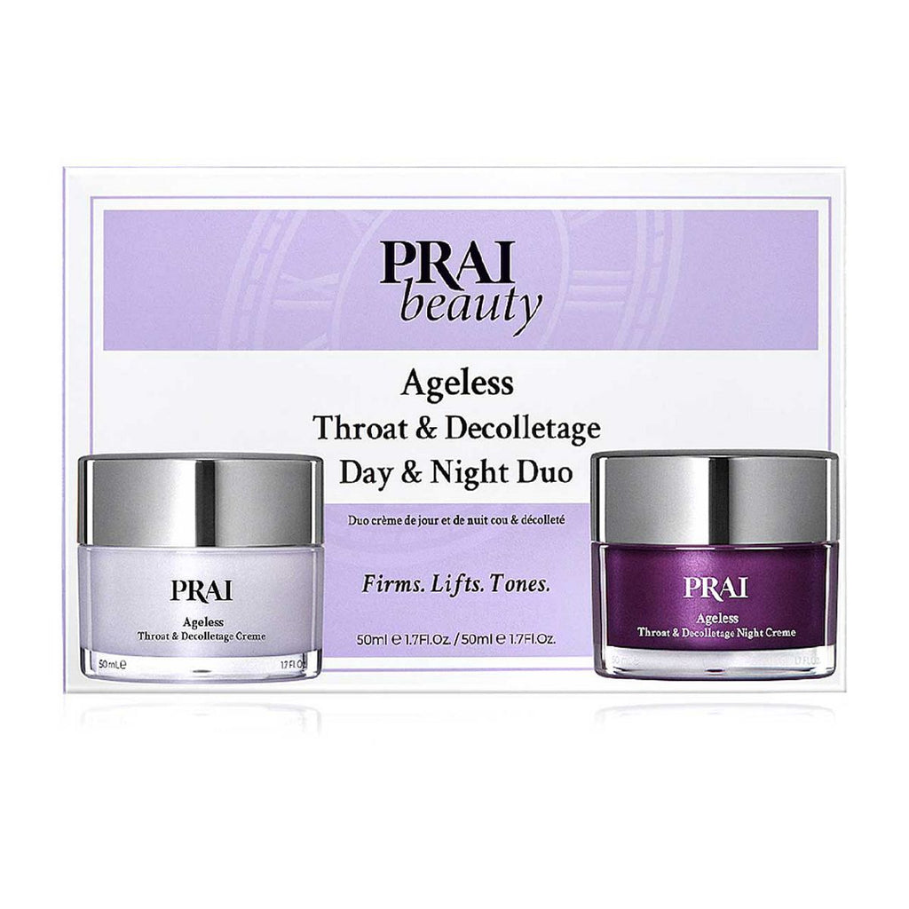 PRAI Beauty Ageless Throat Day & Night Creme Duo