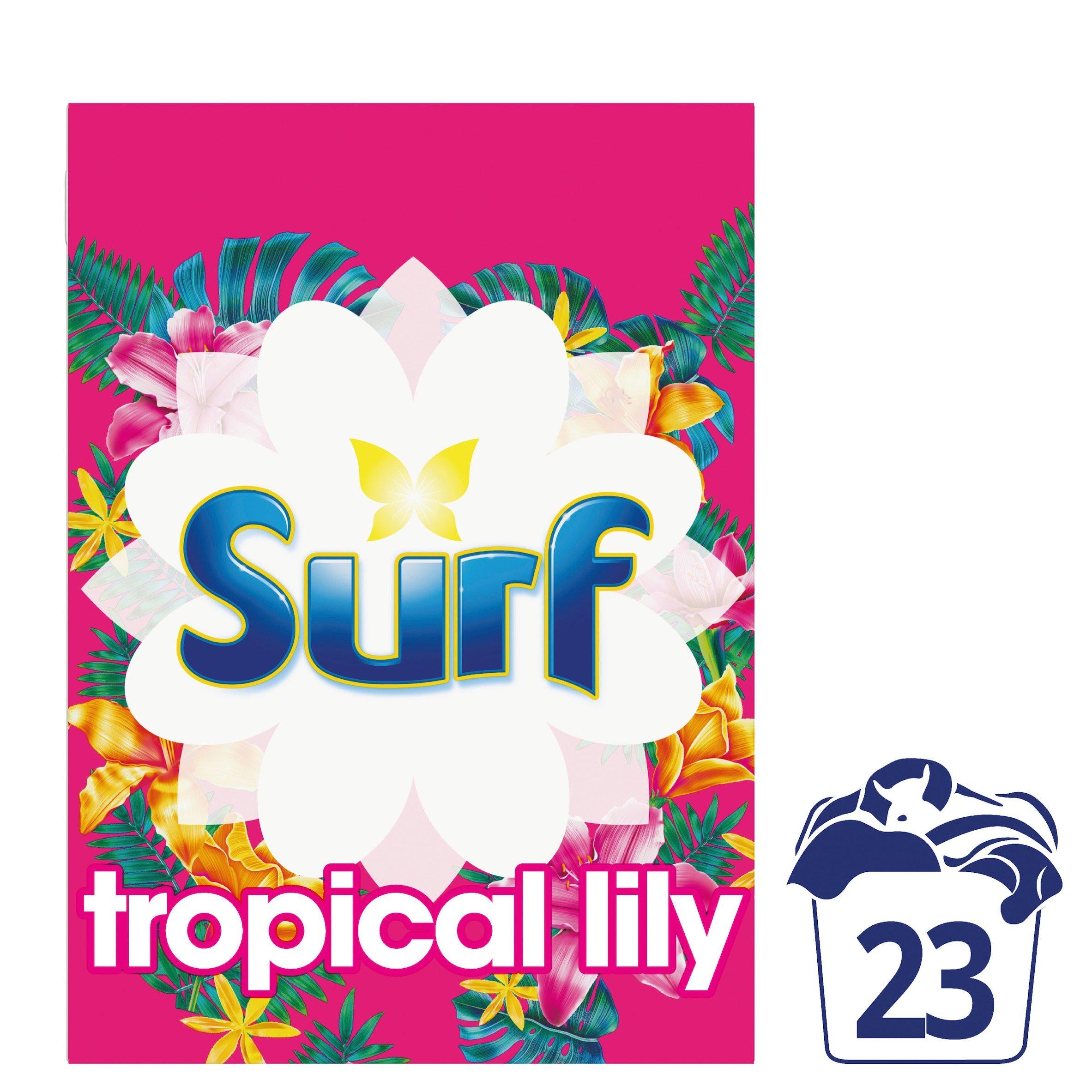 Surf Tropical Lily Laundry Powder 23 Washes 1.15kg detergents & washing powder Sainsburys   