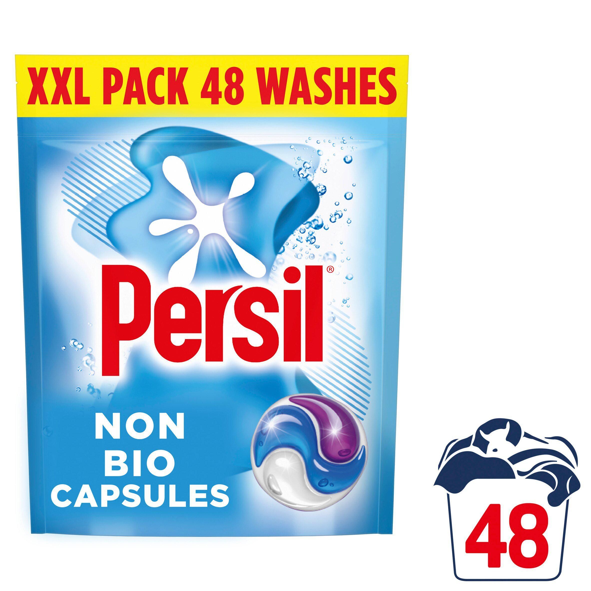 Persil Non Bio 3 in 1 Sensitive Laundry Washing Capsules 48 Washes detergents & washing powder Sainsburys   