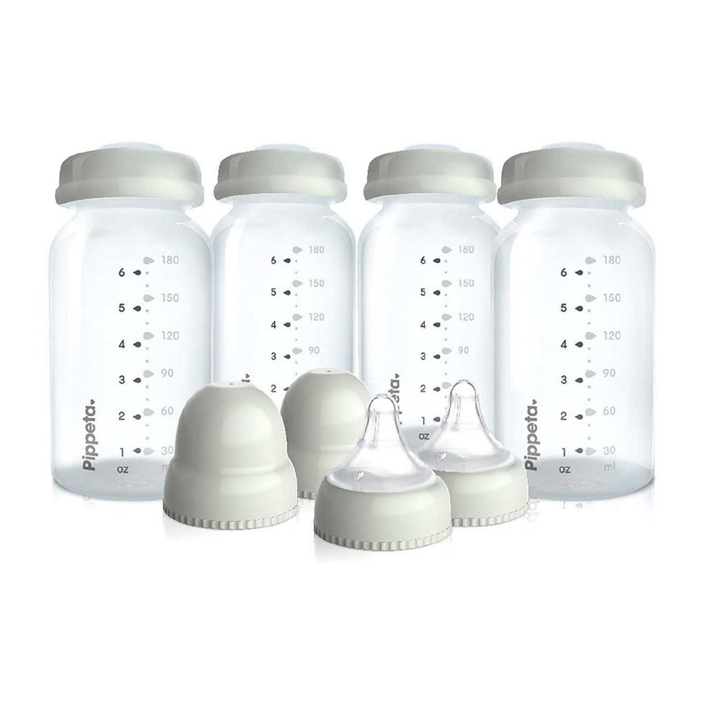 Pippeta Milk Storage Bottles Sea Salt 4 Pack