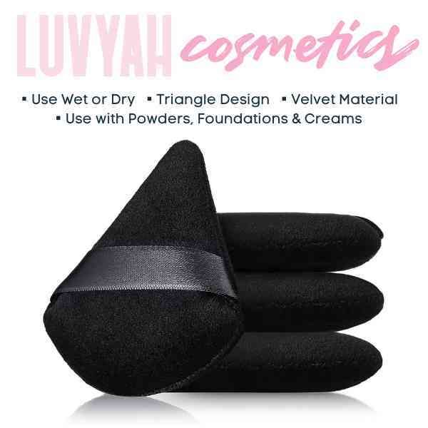 LUVYAH Cosmetics Triangle Make Up Powder Puff Sponges x 6