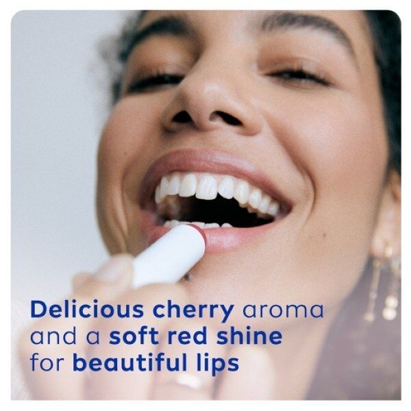 NIVEA Cherry Shine Lip Balm with Jojoba Oil 4.8g GOODS Superdrug   