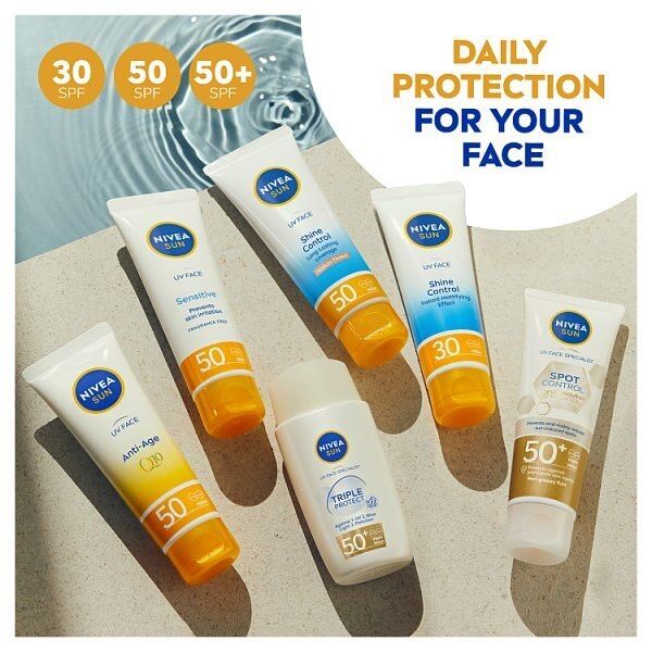 NIVEA SUN UV Face SPF 50 Q10 Anti-Age & Anti-Pigments 50ml GOODS Superdrug   