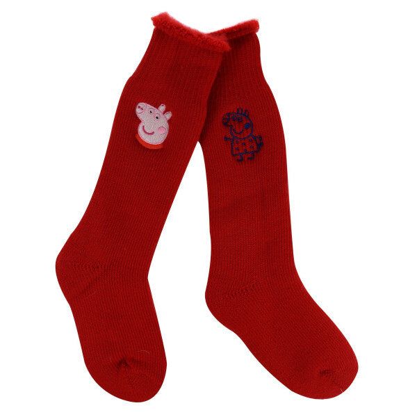 Regatta Kids Peppa Pig Boot Socks (Pack of 2) (10 -12) GOODS Superdrug Red  