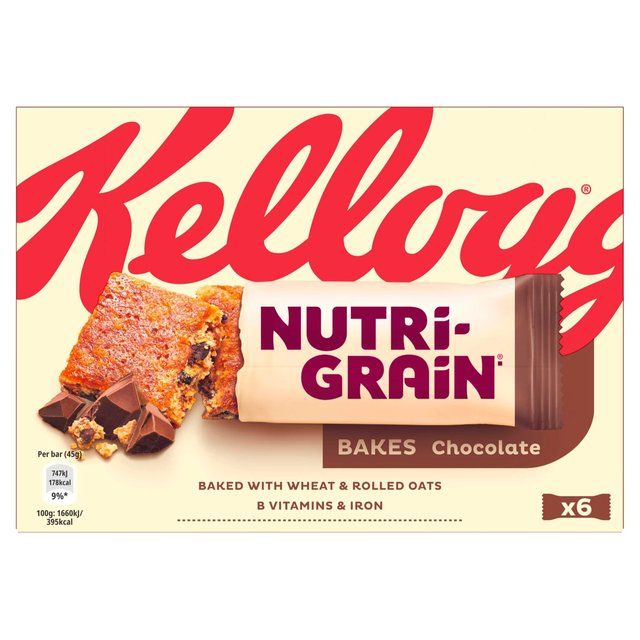 Kellogg's Nutri Grain Elevenses Chocolate Chip Bakes   6 per pack