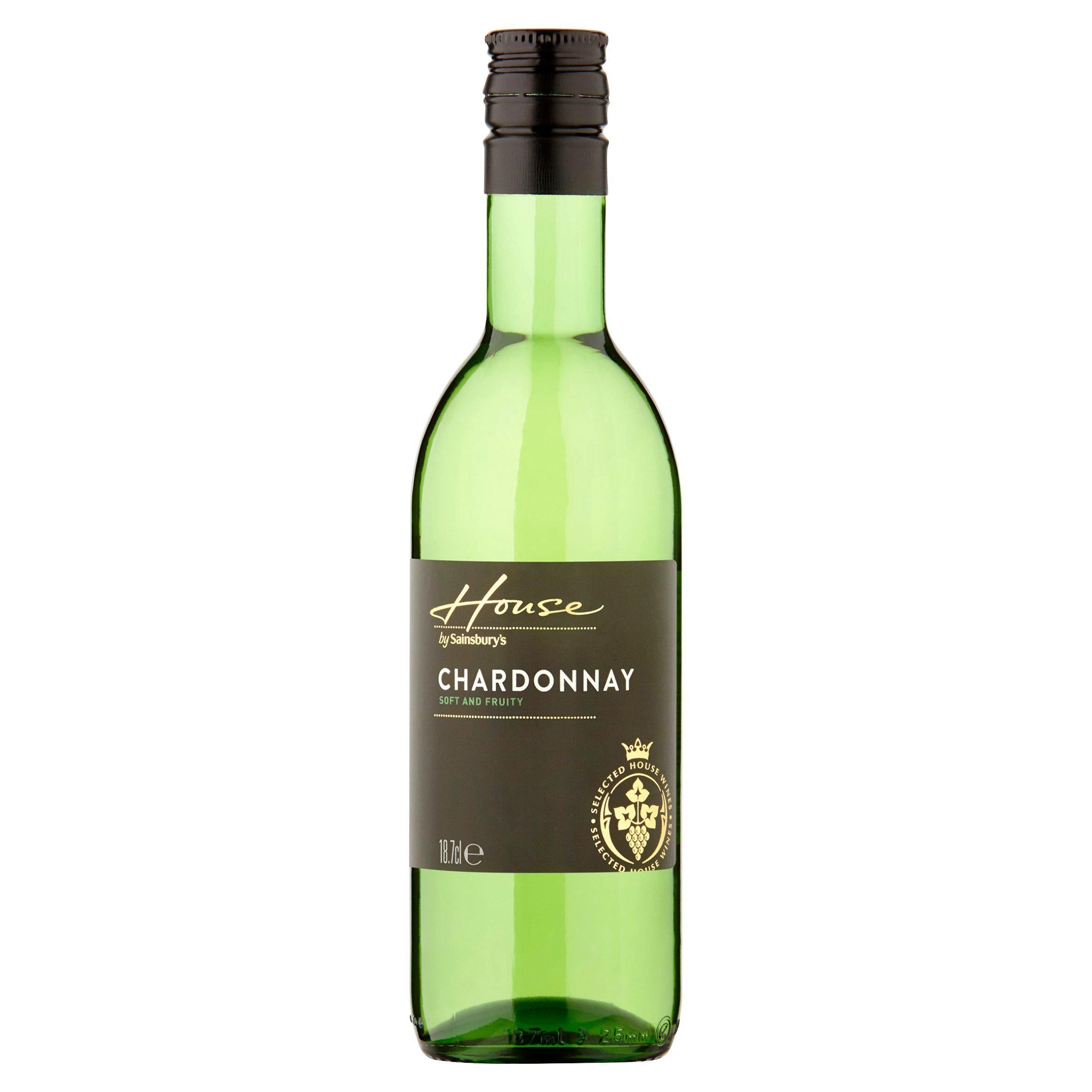 Sainsbury's House Chardonnay (Small bottle) 18.7cl All white wine Sainsburys   