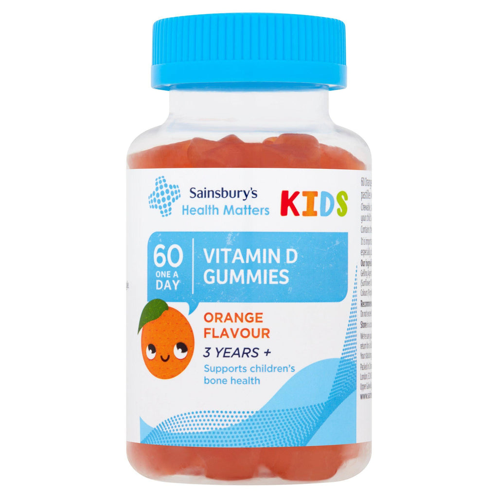 Sainsbury's Kids Vitamin D Gummies Orange Flavour 3 Years + One a Day x60