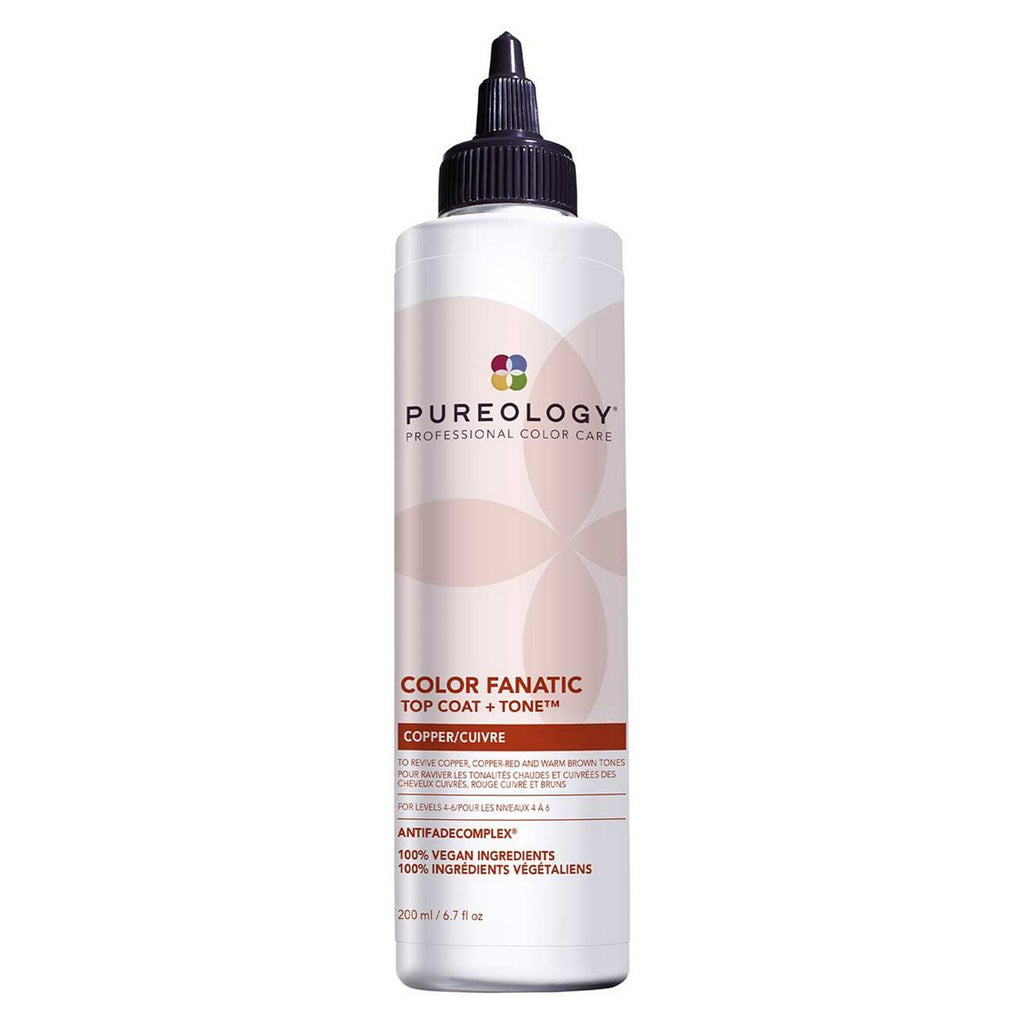 Pureology Color Fanatic Top Coat + Tone Copper Color Glaze Toner For Copper-Treated Hair 200ml