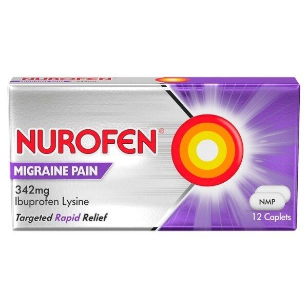 Nurofen Migraine Quick Relief Ibuprofen 342mg Caplets 12s GOODS Superdrug   