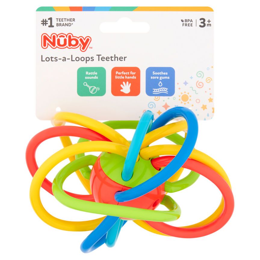 Nuby Lots-a-Loops Teething Ring 3m+