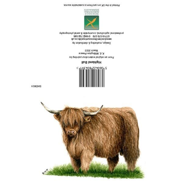 Kevin Milner Highland Bull Card