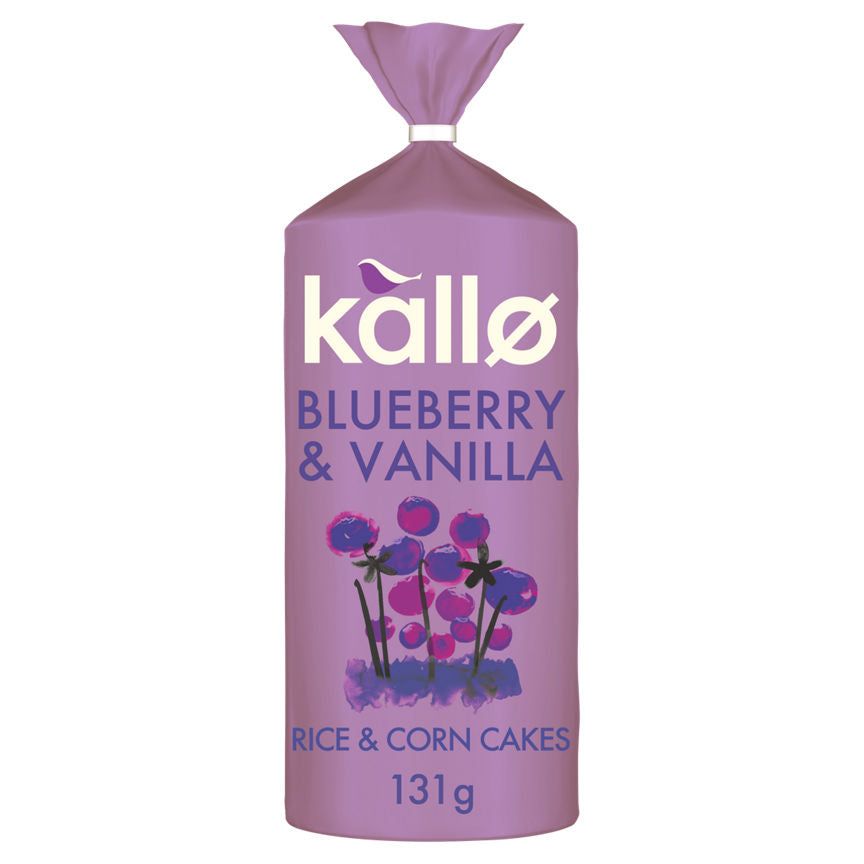 Kallo Blueberry & Vanilla Low Fat Rice & Corn Cakes