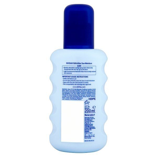 Nivea Sun After Sun Moisturising Soothing Spray Lotion 200ml GOODS Sainsburys   