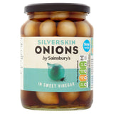 Sainsbury's Silverskin Onions in Sweet Vinegar 680g (360g*) Pickled food Sainsburys   