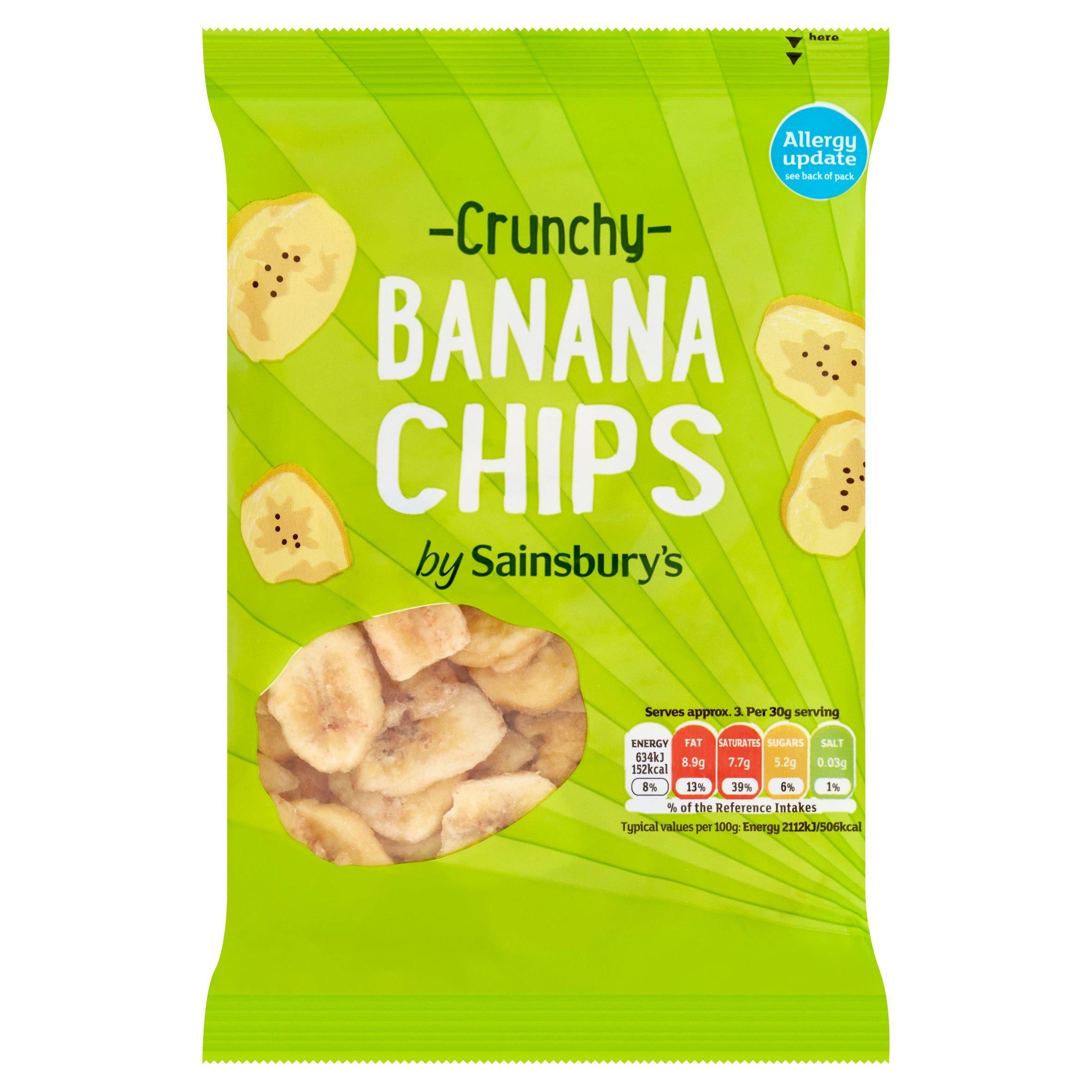 Sainsbury's Banana Chips 100g GOODS Sainsburys   