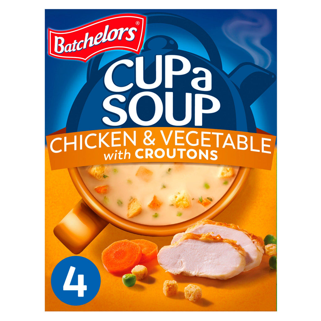 Batchelors Cup a Soup, Chicken & Vegetable with Croutons x4 110g