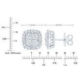 1.50ctw Round Brilliant Cut Diamond Stud Earrings, 14ct White Gold