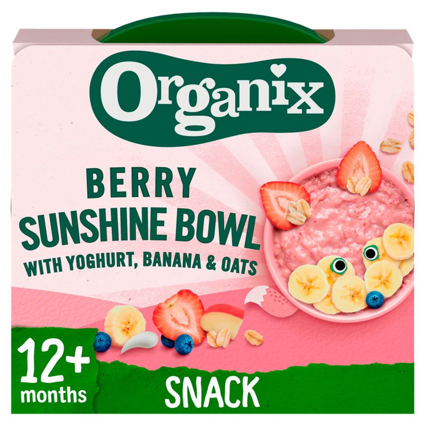 Organix Berry Sunshine Bowl with Yoghurt, Banana & Oats Baby Food ASDA   