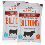 Kings Beef Biltong - Rib Eye Flavour 2 x 300g Titan Packs