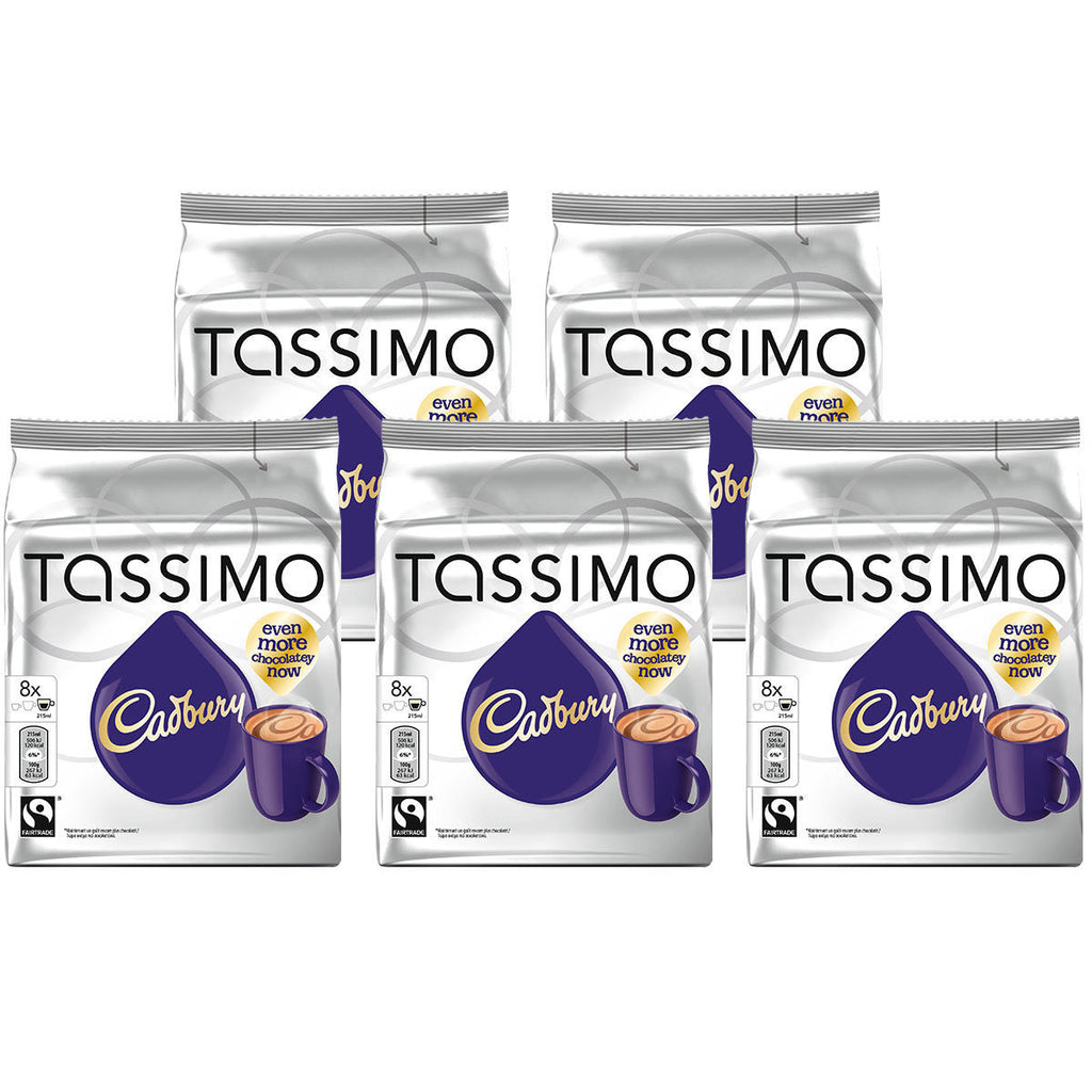 Tassimo Cadbury Hot Chocolate Pods, 40 Servings