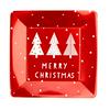Sainsburys Home Merry Christmas Red Tree Paper Plates x10