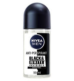 NIVEA MEN Black  White Invisible 72h Anti-Perspirant Roll-On Deodorant 50ml