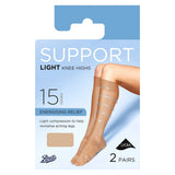 Boots Light Support Knee High Natural Tan