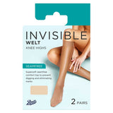 Boots Invisible Welt Knee High 2 pair pack Nude One Size