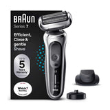 Braun Series 7 Electric Shaver with Charging Stand and Precision Trimmer - Silver 70-S4200cs