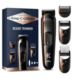 King C Gillette Cordless Beard Trimmer Hair Clipper Kit with 3 Interchangeable Combs