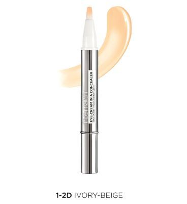 L'Oreal Paris True Match Eye Cream in a Concealer, Hyaluronic Acid, natural finish, buildable coverage GOODS Boots 1-2W  