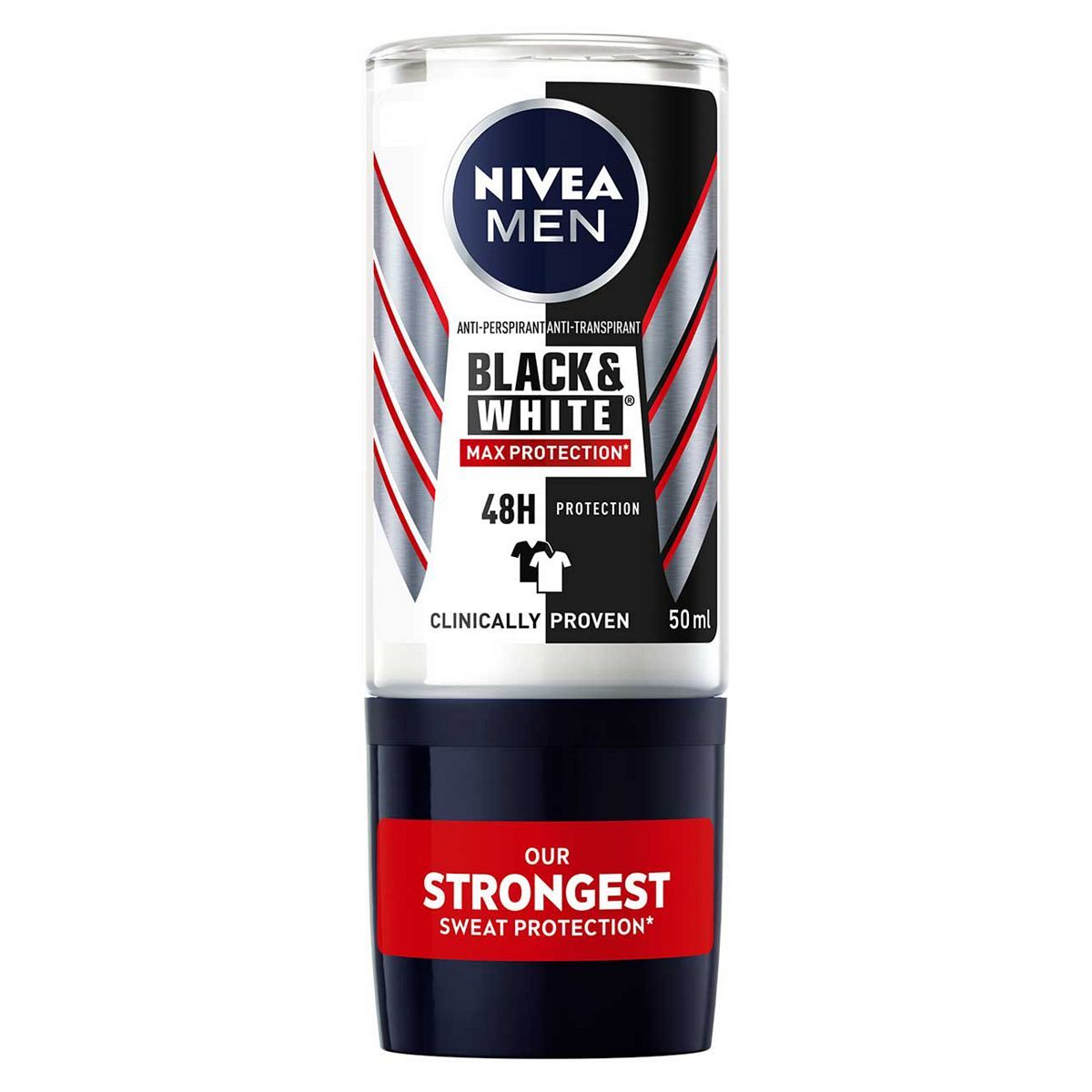 NIVEA Men Black & White Max Protection Roll-On 50ml GOODS Boots   