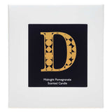 Landon Tyler Alphabet Candle - Letter D - Midnight Pomegranate 140g