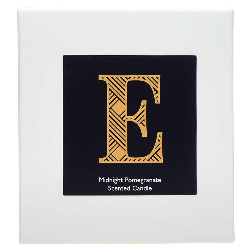 Landon Tyler Alphabet Candle - Letter E - Midnight Pomegranate 140g