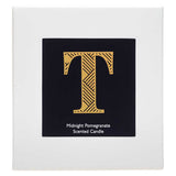 Landon Tyler Alphabet Candle - Letter T - Midnight Pomegranate 140g