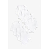 White Long-Sleeved Bodysuits - 7 Pack GOODS Boots   