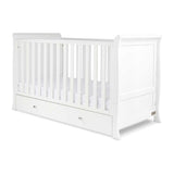 Ickle Bubba Snowdon Classic Cot Bed and Finest Mattress - White