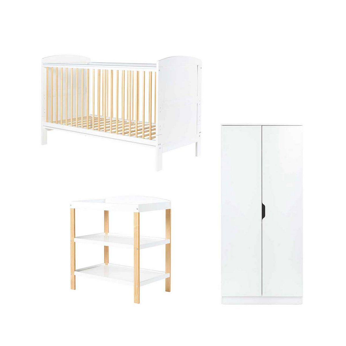 Ickle Bubba Coleby Classic 3 Piece Furniture Set and Under Drawer - Scandi White