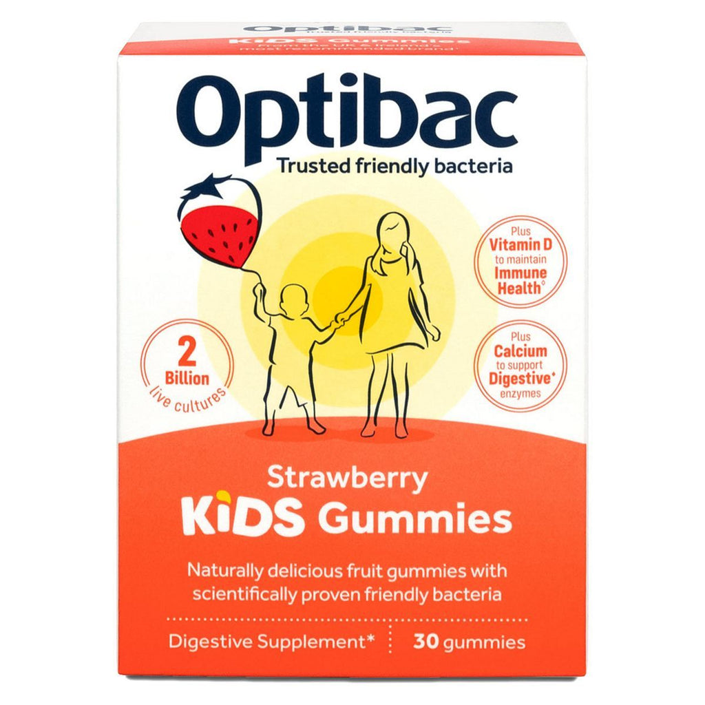 Optibac Strawberry Flavour Kids Gummies 30 Gummies