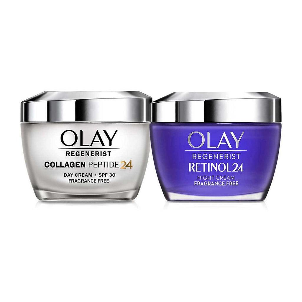 Olay Day & Dream with Collagen Peptide24 Day Moisturiser & Retinol24 Night Moisturiser Bundle