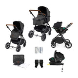 Ickle Bubba Cosmo all-in-one i-Size Travel System  Black/Grey/Tan/ Pack Size 1