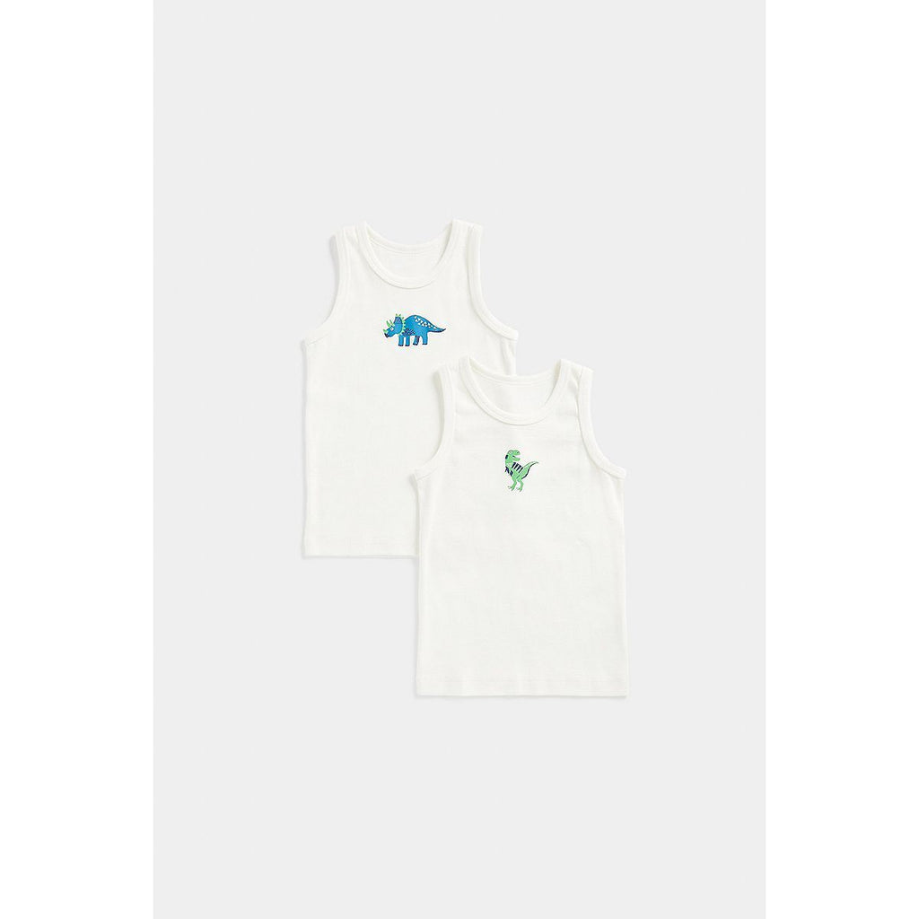 Mothercare Dino Sleeveless Vests - 2 Pack