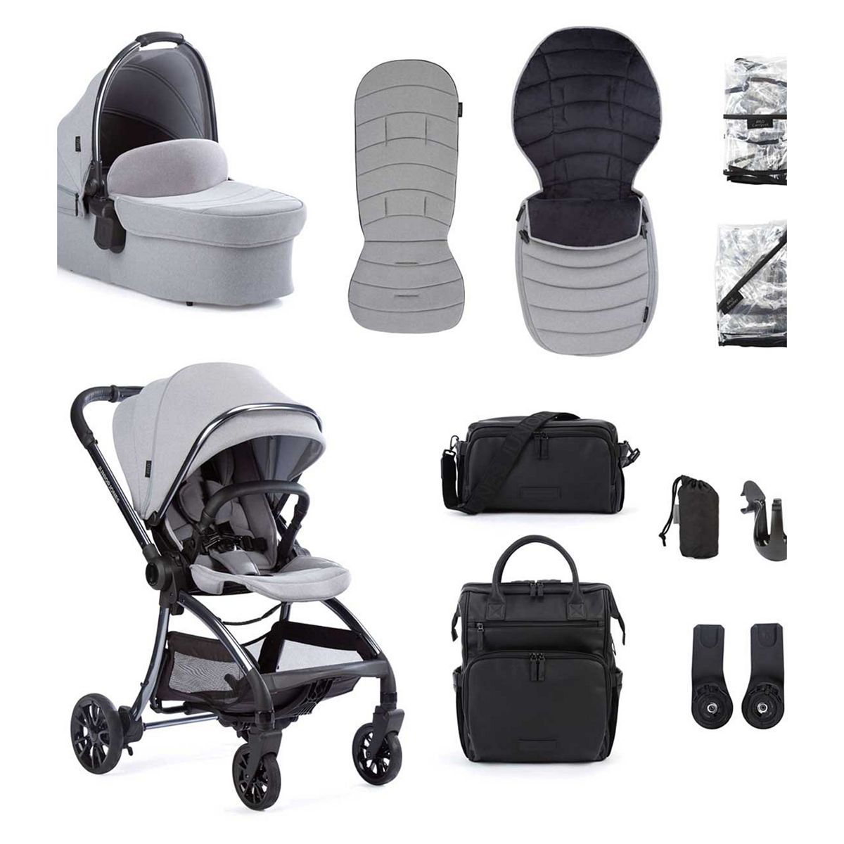 Junior Jones Aylo Luxury Stroller Bundle &ndash; Pebble Grey