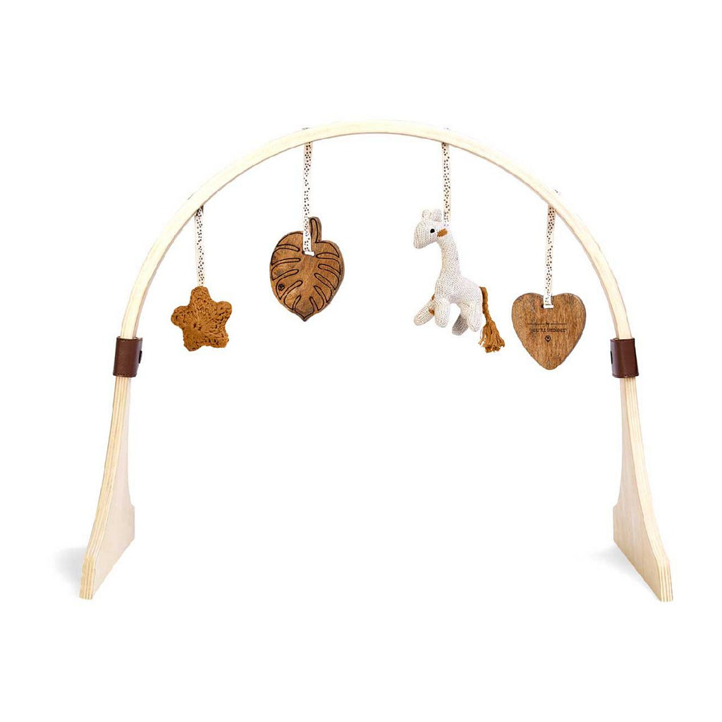 The Little Green Sheep Curved Wooden Baby Play Gym & Charms Set